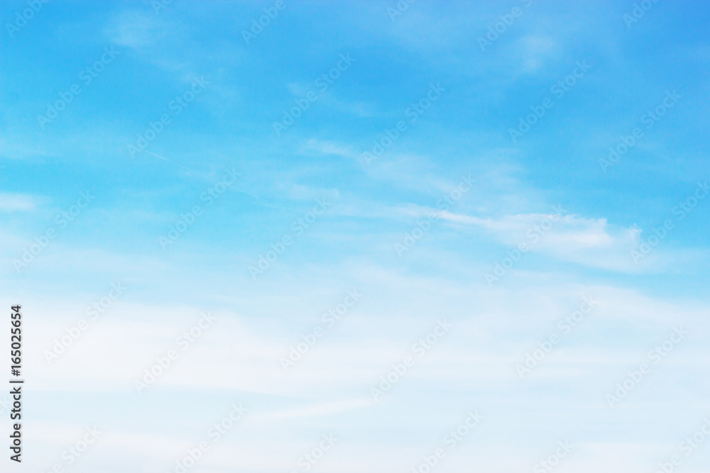 Soft white clouds against blue sky background and empty space for your design - obrazy, fototapety, plakaty 