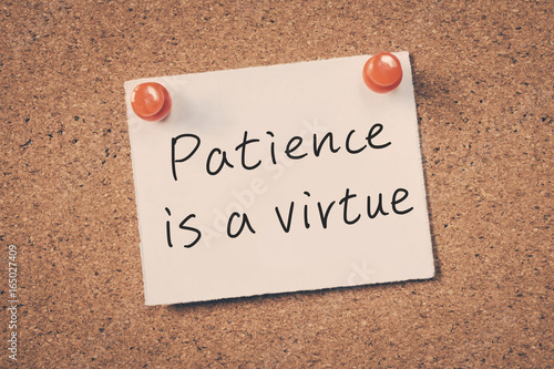 patience is a virtue photo
