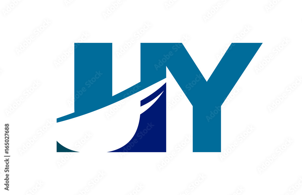 UY Negative Space Square Swoosh Letter Logo UY Negative Space Square Swoosh Letter Logo