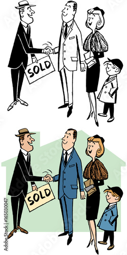 A family buys a new home.
