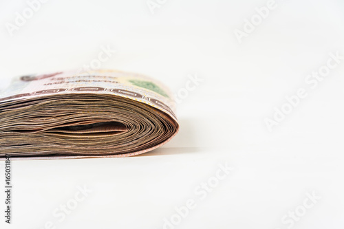 Bank note or money isolate on white background