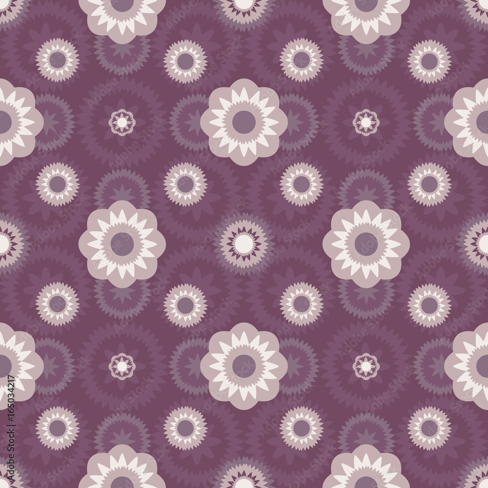 Fototapeta premium Violet seamless vintage ornament