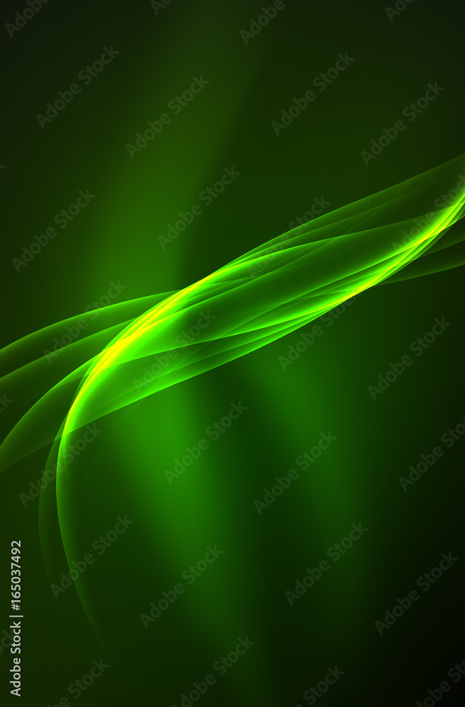 Obraz premium Vector glowing wave, smoke