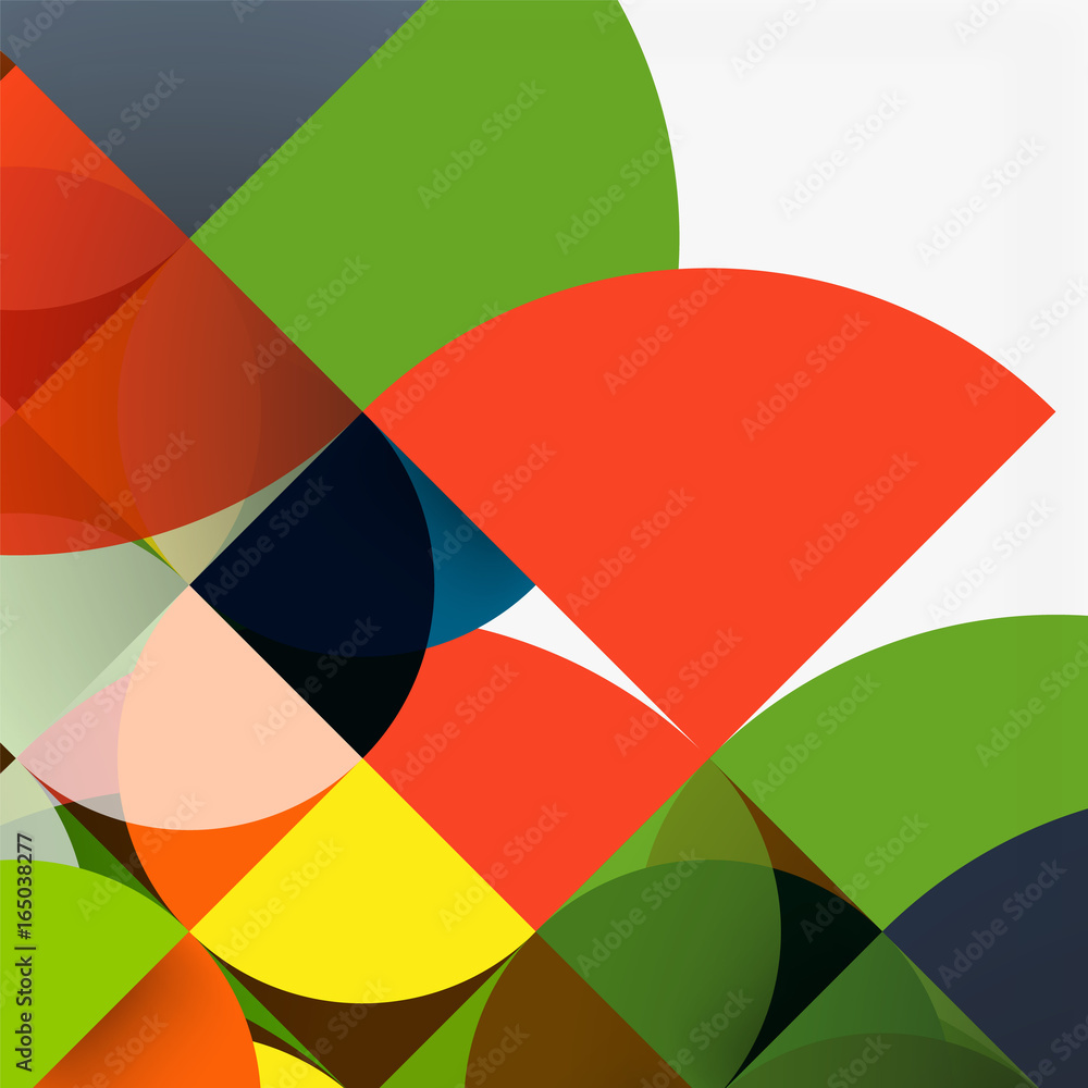 Obraz premium Cut paper circles, mosaic mix geometric pattern design