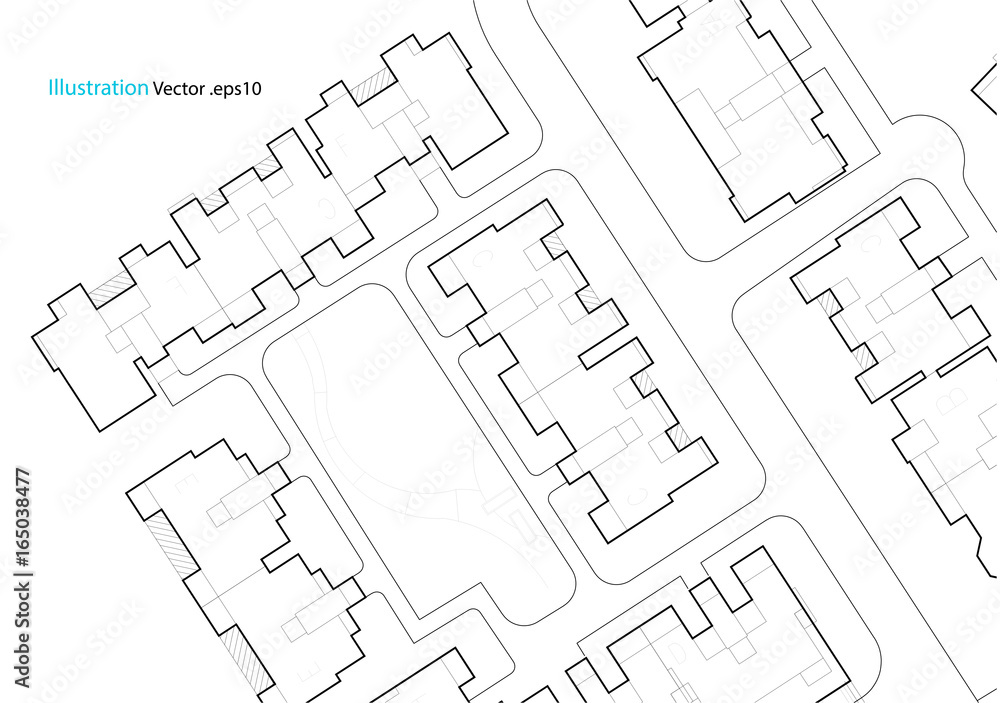 Architectural background, architectural plan, construction drawing landscape