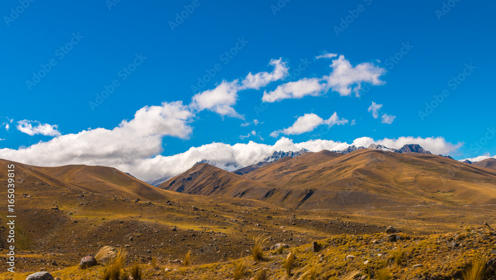 view on the andes mountains peru