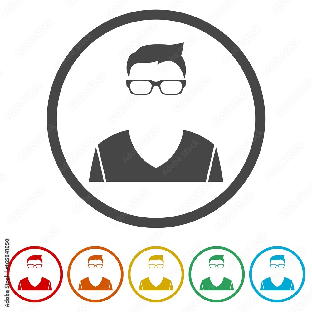 Man hipster style icons set - Illustration Man hipster style icons set - Illustration