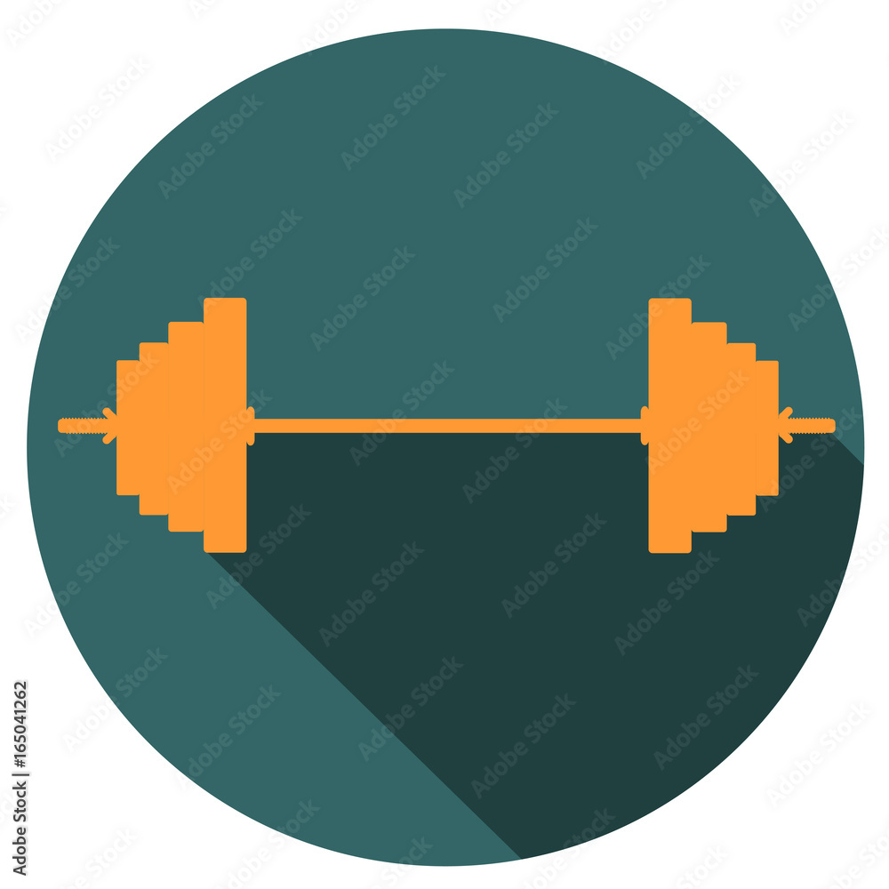 Obraz premium Classic dumbbell flat design icon vector eps 10