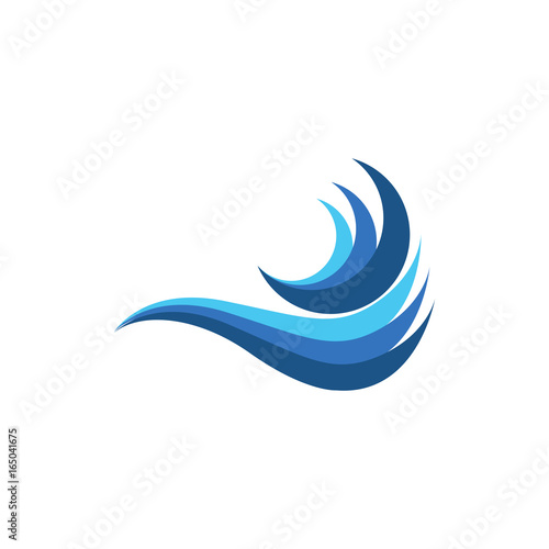 Fototapeta Naklejka Na Ścianę i Meble -  wave logo