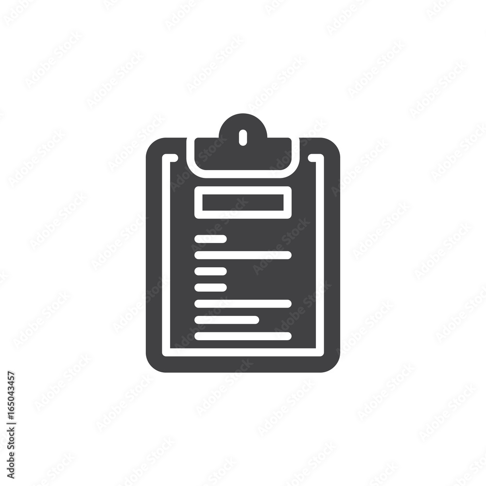 Clipboard notepad icon vector, filled flat sign, solid pictogram isolated on white. Symbol, logo illustration. Pixel perfect vector graphics Clipboard notepad icon vector, filled flat sign, solid pictogram isolated on white. Symbol, logo illustration. Pixel perfect vector graphics