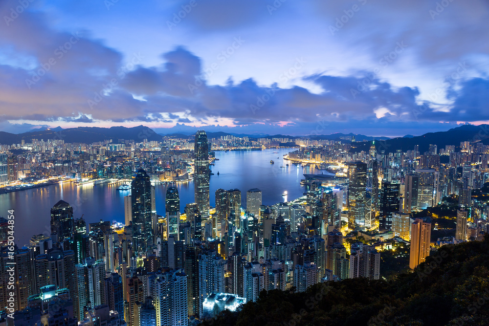 Hong Kong city morning Hong Kong city morning