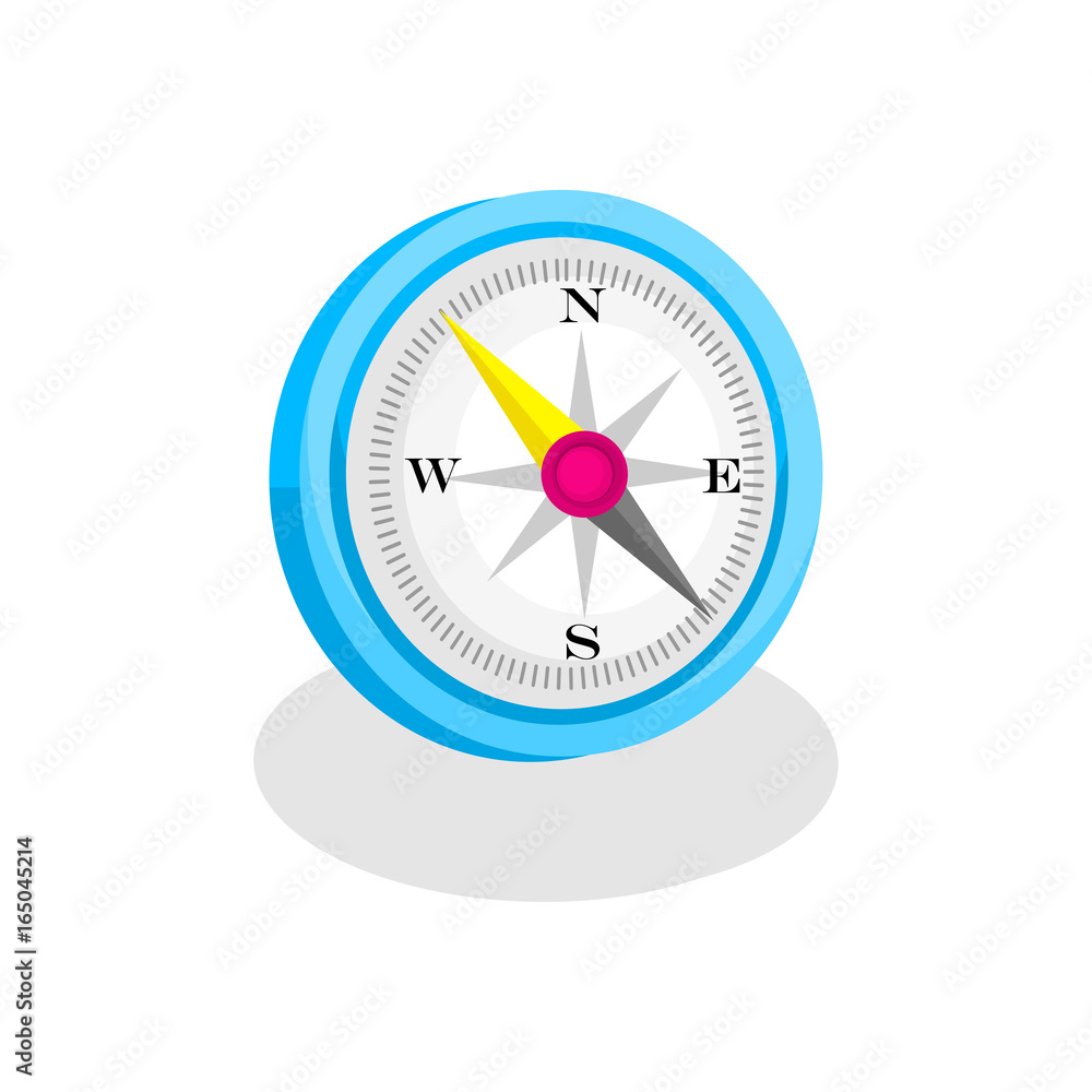 Glossy Compass with windrose. Vector Illustration. EPS8 Glossy Compass with windrose. Vector Illustration. EPS8