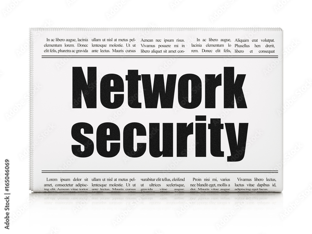 Security concept: newspaper headline Network Security