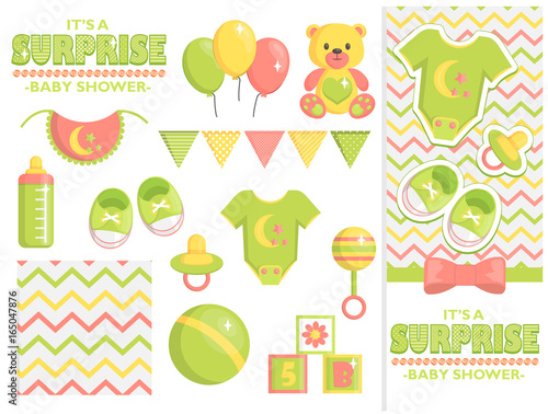 It is a surprise baby shower set