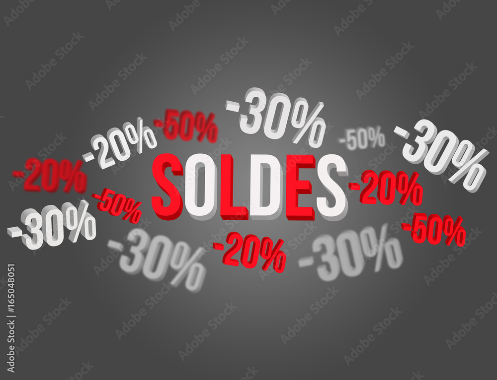 Sales promotion 20% 30% and 50% flying over an interface - Shopping concept Sales promotion 20% 30% and 50% flying over an interface - Shopping concept