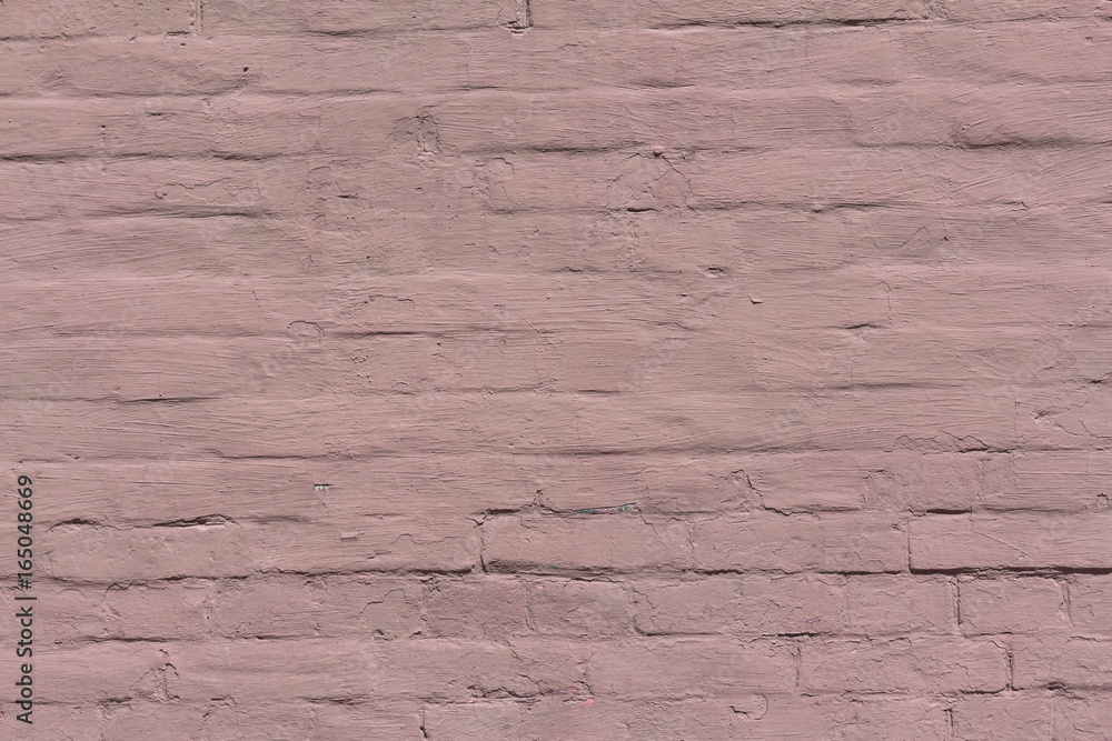 Obraz premium brick wall covered with pink lime