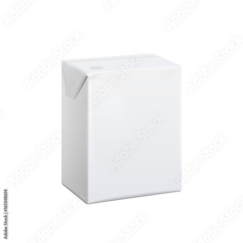 Realistic White carton pack For juice