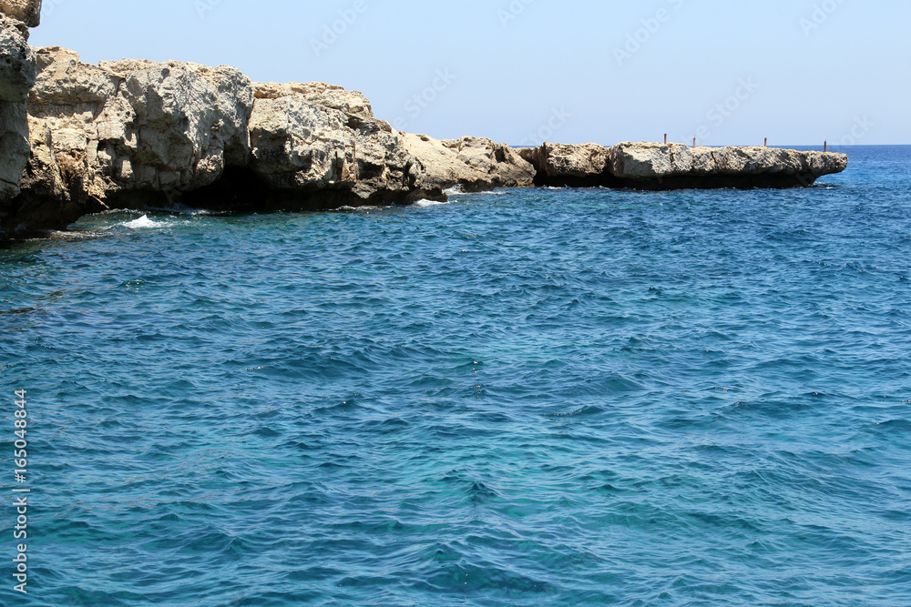 Rocks and Cliffs on Coast of  Ayia-Napa, Cyprus.