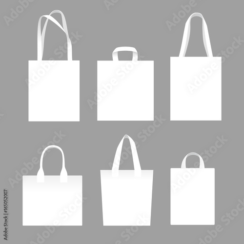 Vector set of canvas bags