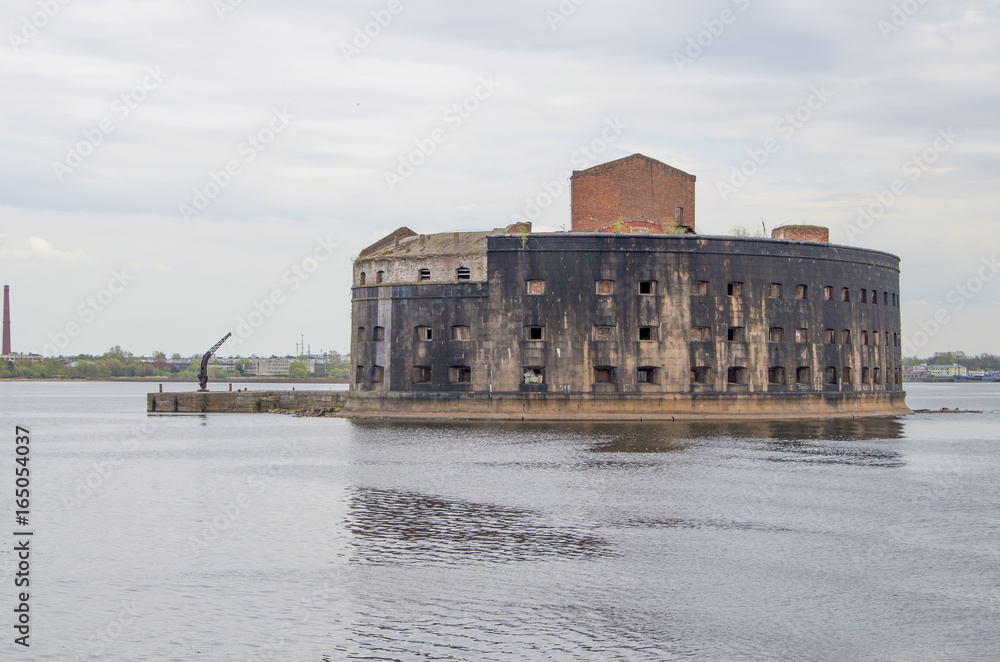 Old fort Alexsandr I  in Kronstadt Russia
