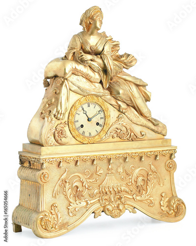 antique bronze clock