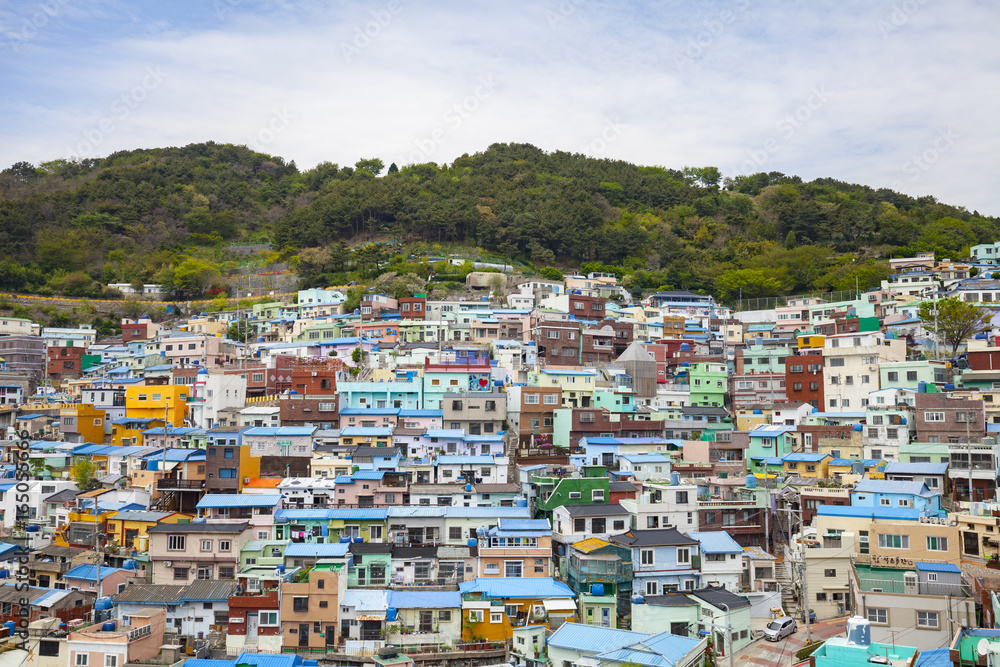 Gamcheon Culture Village. It is known for its brightly painted houses, which have been restored and enhanced in recent years to attract tourism