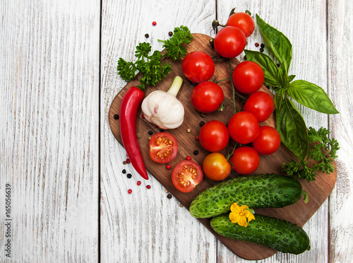 Fresh summer vegetables