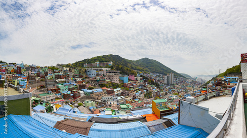 Gamcheon Culture Village. It is known for its brightly painted houses, which have been restored and enhanced in recent years to attract tourism