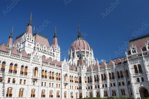 Inner courtyard of the famous building of the Hungarian Parliament, Budapest
