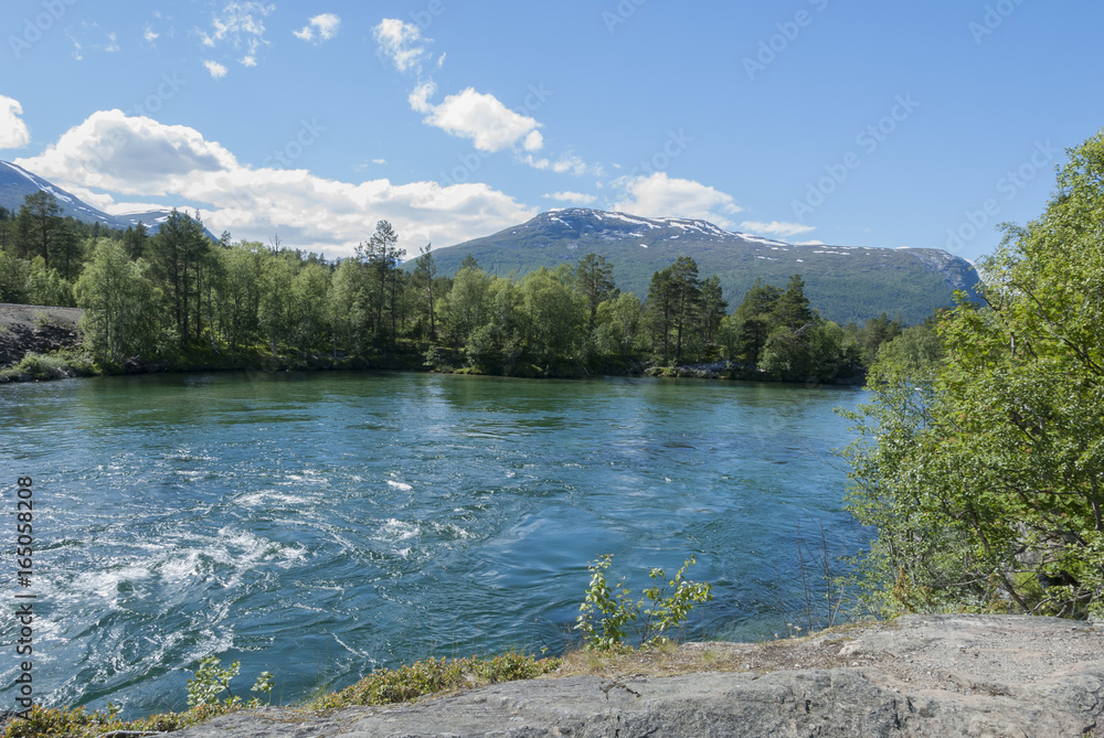Rauma river in summer