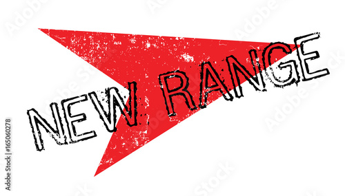 New Range rubber stamp. Grunge design with dust scratches. Effects can be easily removed for a clean, crisp look. Color is easily changed.
