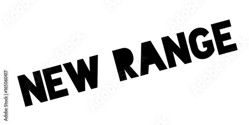 New Range rubber stamp. Grunge design with dust scratches. Effects can be easily removed for a clean, crisp look. Color is easily changed.