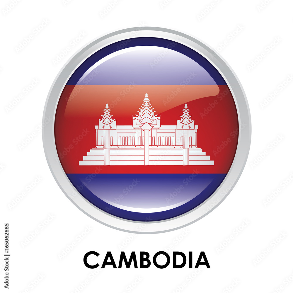 Round flag of Cambodia
