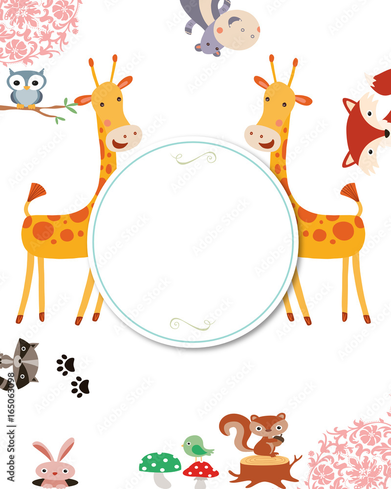 Fototapeta premium Kid greeting card