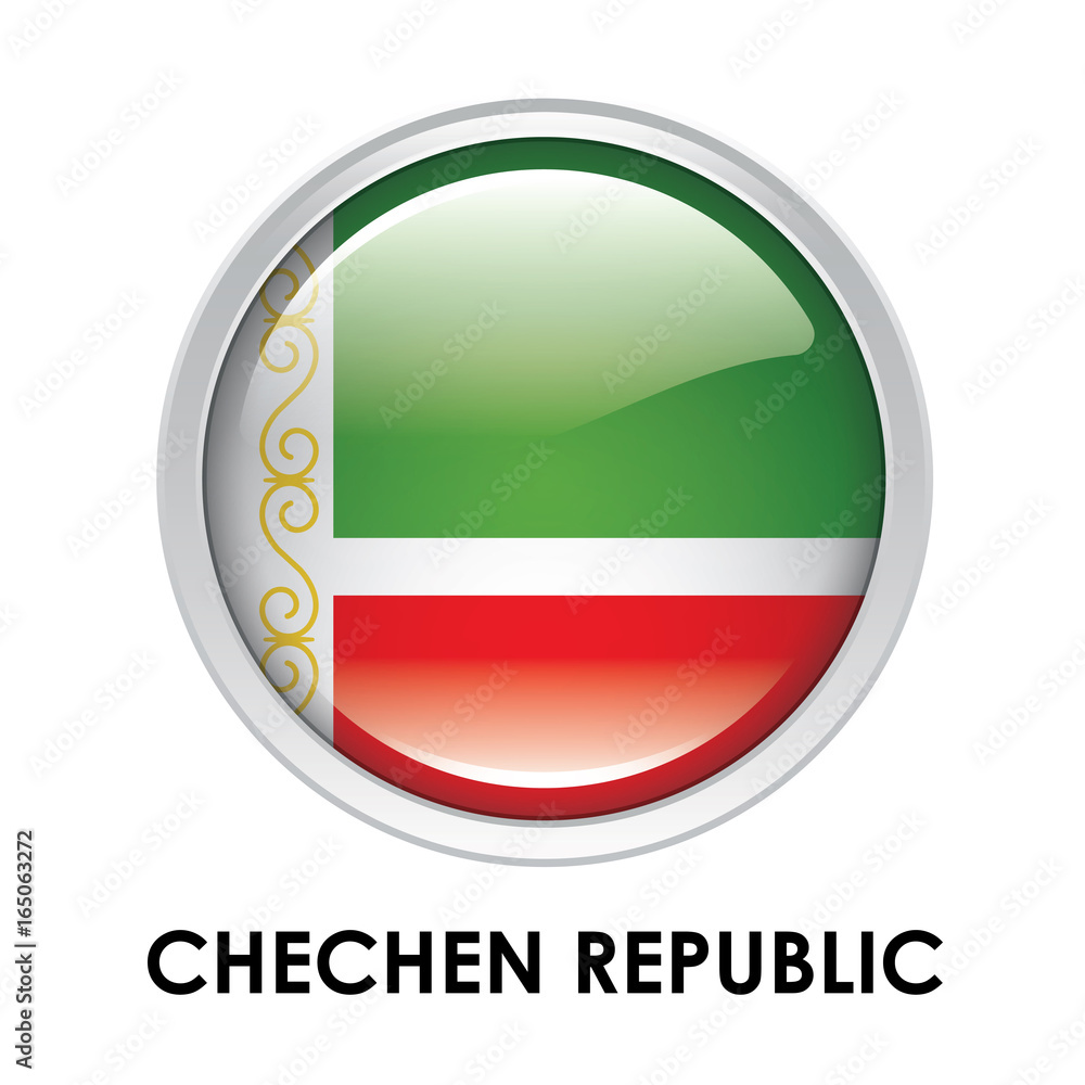 Round flag of Chechen Republic Round flag of Chechen Republic