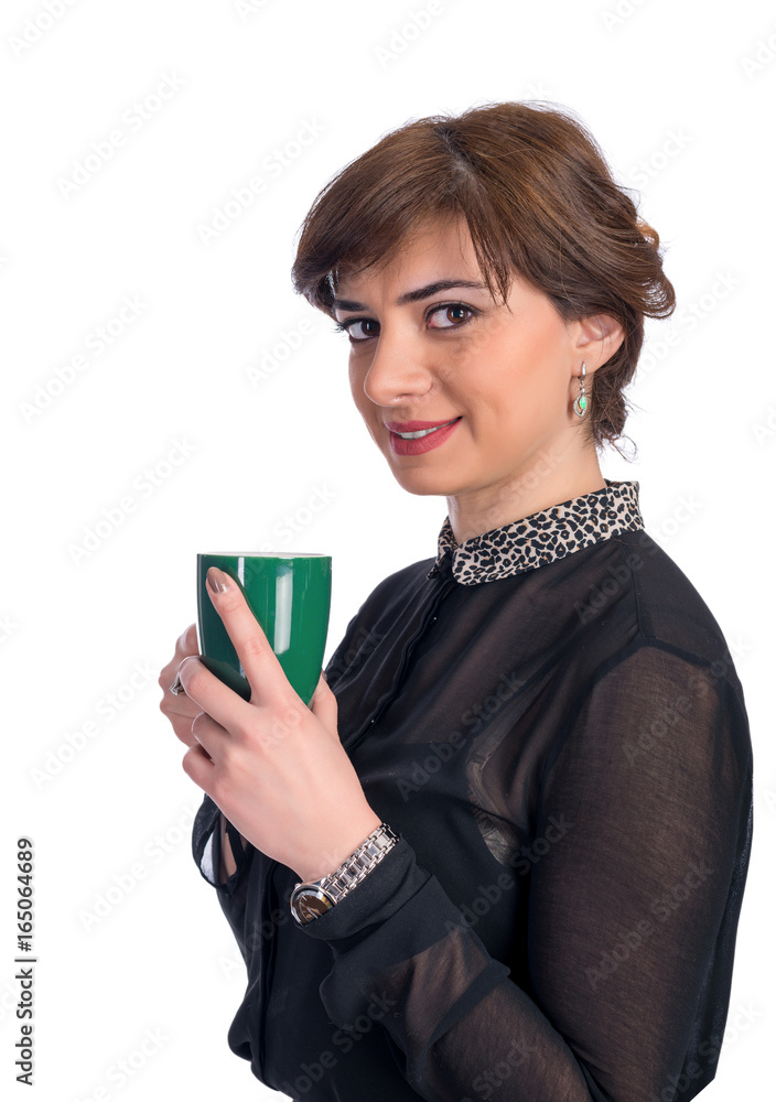 Beautiful Woman With Cup of Tea or Coffee Beautiful Woman With Cup of Tea or Coffee