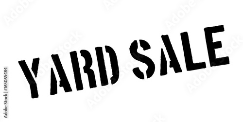 Yard Sale rubber stamp. Grunge design with dust scratches. Effects can be easily removed for a clean, crisp look. Color is easily changed.