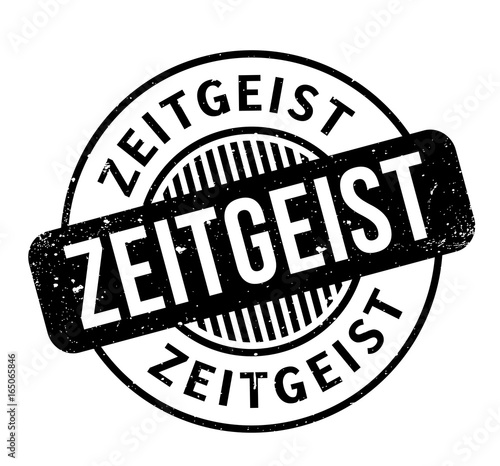 Zeitgeist rubber stamp. Grunge design with dust scratches. Effects can be easily removed for a clean, crisp look. Color is easily changed.