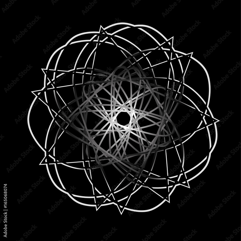 Geometric pattern symmetry symbol fractale pentagram astrology