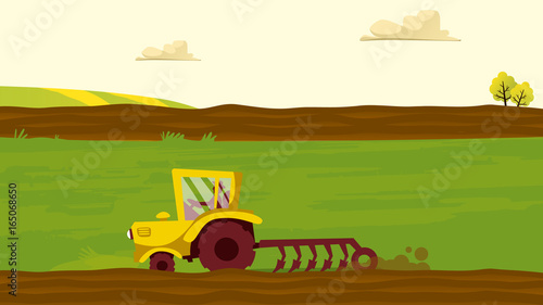 Agriculture and Farming. Agrotourism. Agribusiness. Rural landscape. Design elements for info graphic, websites and print media. Vector illustration