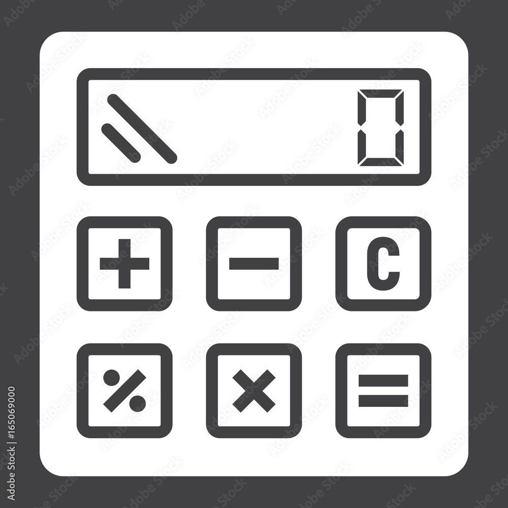 Calculate solid icon, business and calculator, vector graphics, a glyph pattern on a black background, eps 10. Calculate solid icon, business and calculator, vector graphics, a glyph pattern on a black background, eps 10.