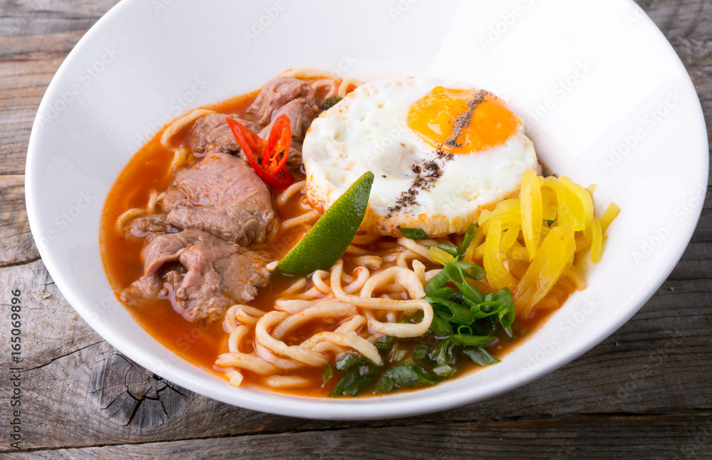 Asian noodles soup