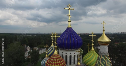 Overflew of Igor Chernigovsky's Cathedral in Peredelkino photo