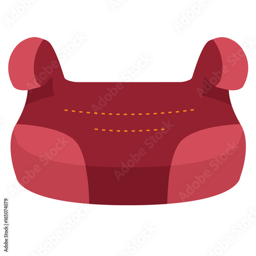 Baby Car Seat Group 3, Front View Isolated On A White Background. Vector