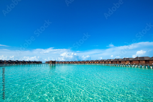 tropical Maldives island with beach © Pakhnyushchyy