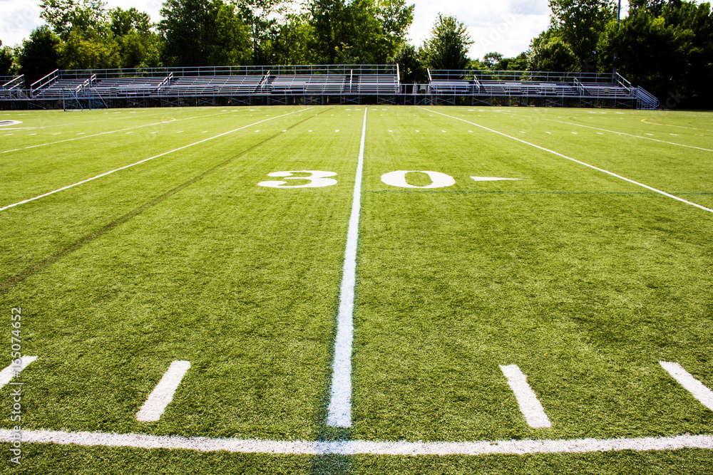 Obraz premium 50 yard line of a football field