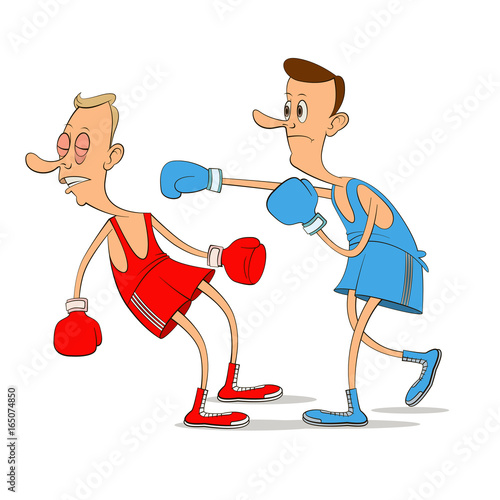 two boxers fighting