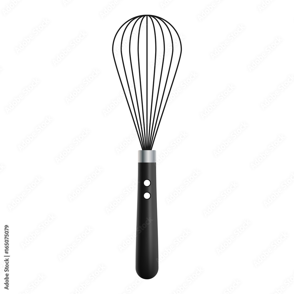 Kitchen Tools Whisk Isolated On A White Background. Realistic Vector Illustration. Kitchen Tools Whisk Isolated On A White Background. Realistic Vector Illustration.