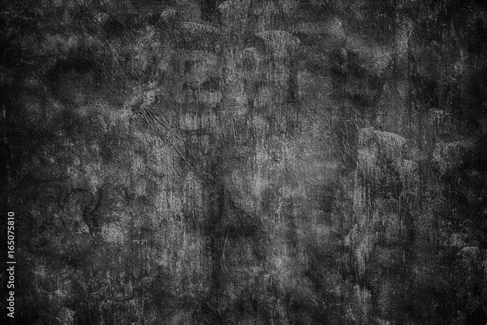 Fototapeta premium gloomy wall background, black texture cement surface