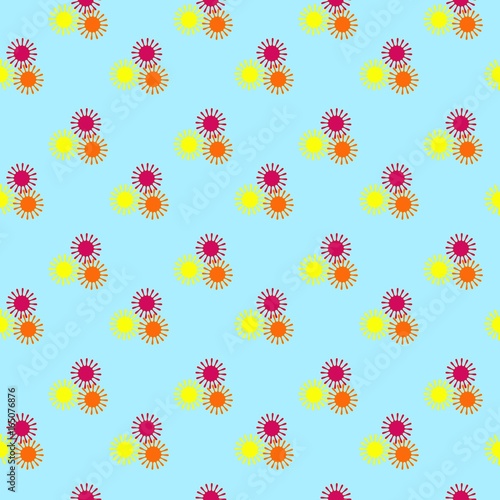 Vector fabric circles abstract seamless pattern background